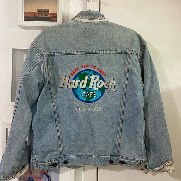 Vintage Jackets & Blazers - Vintage Hard Rock Cafe NY Denim Jacket